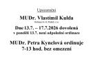DOVOLENÁ MUDr. KULDA 1